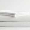 Plain white cotton bed sheets without the satin line thumb 1
