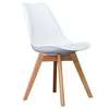 Leather Padded Eames Wooden Base Dining Chair thumb 3