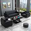 Office sofa: 5-seater leather corner sectional sofa thumb 0