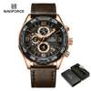 NF8043 Casual Leather Strap Quartz Watch for Men thumb 0