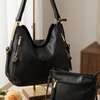 ROSEMANDY Dark Brown Leather Bag Set with Wallet thumb 6