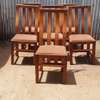 6 elegant solid wooden chairs with crystal table optional thumb 4