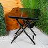 Black Square Glass Foldable and Portable Dining Table thumb 6