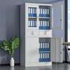 Modern Filing Cabinet with Glass Upper Doors thumb 4