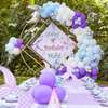 Balloon garland backdrops, birthday decoration for hire thumb 1