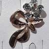 Womens clear crystal vintage Gold brooch thumb 0