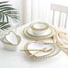 30pc nordic classic dinner set with gold rim. thumb 2