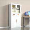 Steel Storage Cupboard with Glass Doors & 2 Drawers thumb 1