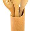 *5pc bamboo cooking spoons +holder thumb 1