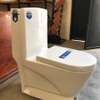 Modern Toilet & Pedestal Sink Classic White thumb 1