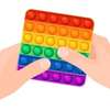 *Fidget Reliver Stress Toys Pop Rainbow Push Its Bubble Antistress Toys Simple thumb 3