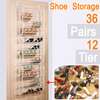 36 pairs behind the door shoe rack shoe organizer thumb 0