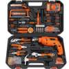 Tool kit with electric drill hand tool thumb 1