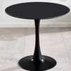 Office Table:  Black Round Marble Dining Table thumb 0