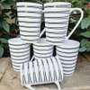 6 pc black, white mug thumb 1