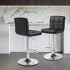 Adjustable Leather Armless Swivel Counter Barstool thumb 3
