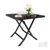 Black Square Glass Foldable and Portable Dining Table thumb 8