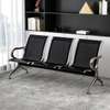 Waiting bench: 3-seater black waiting bench thumb 0
