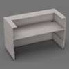 Reception desk: 120cm white reception counter desk thumb 1