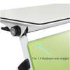 Folding Table: Pull-out Desk With Privacy Flaps, White thumb 0