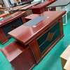Office Desk; 1.4M Mahogany L-Shaped Office Desk thumb 8