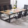 Conference tables: 2400mm meeting table with metal legs thumb 3