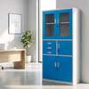Blue steel cabinet with in-built safe thumb 1
