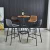 Barstool: Metal High Leg Barstool With Leather Padding thumb 0
