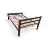 Solid Wood Single Bed Frame Warm Brown Slatted thumb 3