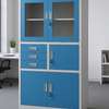 Cabinets: Blue Metallic Storage Cabinet with Safe thumb 4