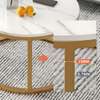 Marble Top Metal Frame Round Coffee Table thumb 3