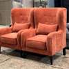 Set of 2 Armchairs with Cushions and Wooden Legs thumb 6