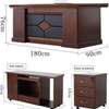 Office Desk; 160cm Mahogany Executive Work Desk thumb 4