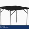 LASA Square 86cm Folding Card Table - Black thumb 2