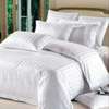 Luxury White stripped duvet cover set thumb 0