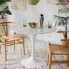 Dining Table; 1200MM White Round Marble Dining Table thumb 3