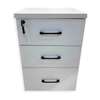 White 3 Drawer Wooden Pedestal Cabinet thumb 6