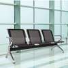 Reception Bench: 3-Link Metallic Office Waiting Bench thumb 0
