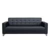 Office Sofas: Black Leather Office Lounge Sofa thumb 2