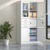 2-Door metallic office storage cabinet with safe thumb 3