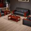 Office Sofa: 5 Seater Black Office Sofa In Tabaka thumb 2