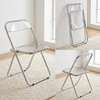 Armless Clear Foldable Plastic Chair thumb 11