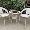 Wicker Patio Set 2 Chairs & Glass Table thumb 5