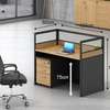Office tables: 1-Seater office workstation-beech thumb 1