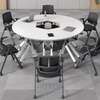 Foldable Table : White Foldable Office Table In Chepilat thumb 1