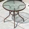 Modern Round Glass Top Dining Table thumb 1