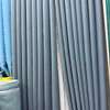 Elegant Teal & White Blackout Curtains Floor-Length thumb 3