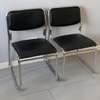 Chrome office guest/ salon chair thumb 2