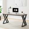Office Desk: Wooden Writing Desk With X-Shaped Leg Structure thumb 3