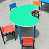 Colorful Kids Table Set Hexagonal 6 Chairs Foldable thumb 7